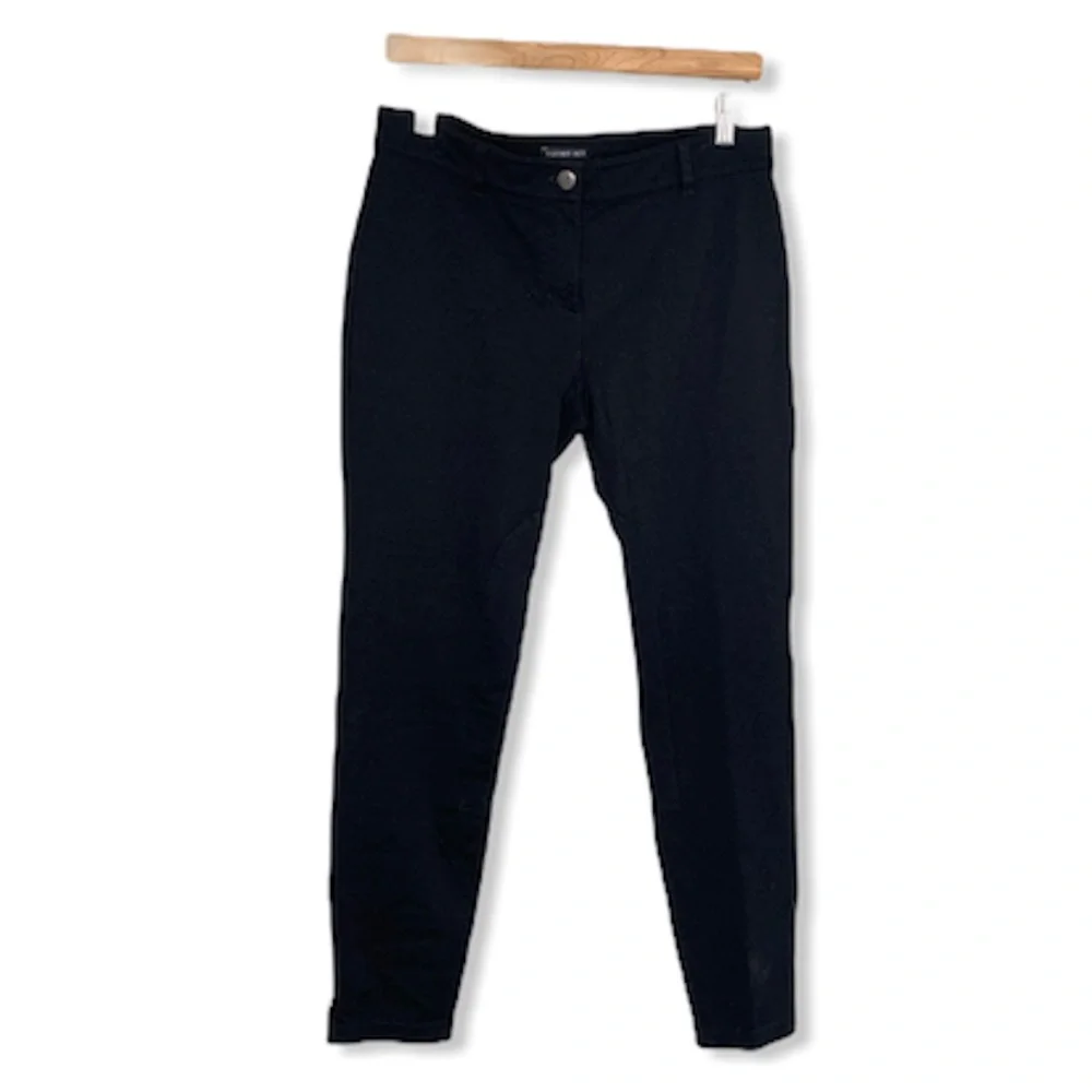 Eileen Fisher Ponte zip black riding pants - Picture 2 of 8